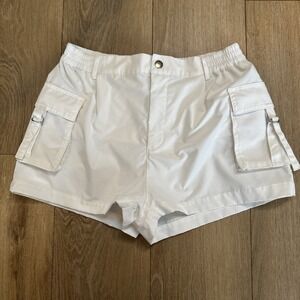 Love Tree Women's‎ White Cargo Shorts Size Large Preowned